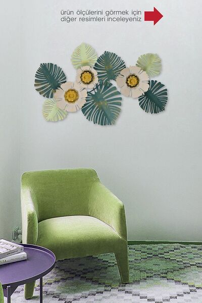 Doreline Doreart Tropical Metal Duvar Tablosu, Ev Ofis Duvar Panosu