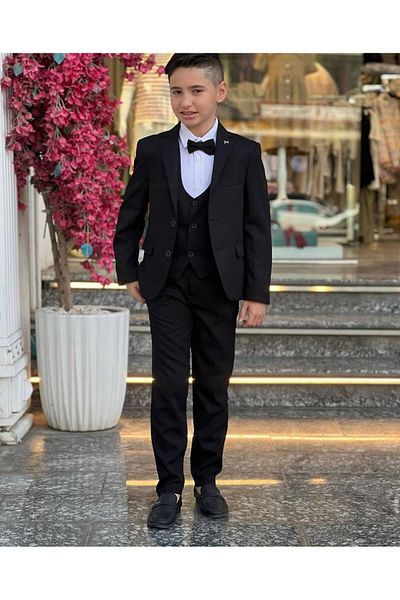 nacar çarşı Boy's Tuxedo Suit - With Vest, 23 April 29 October 10 November Special Day for Graduation
