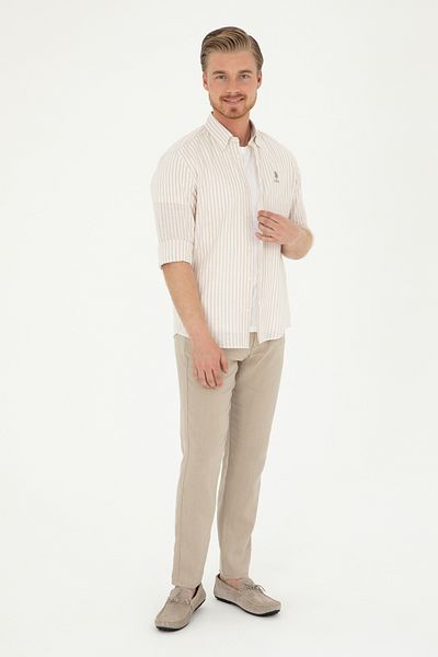 U.S. Polo Assn. U.S. POLO Erkek Spor Pantolon - Carrot Fit, модел Chinos, G081GL078.000.1883788 Pablo 015 Camel