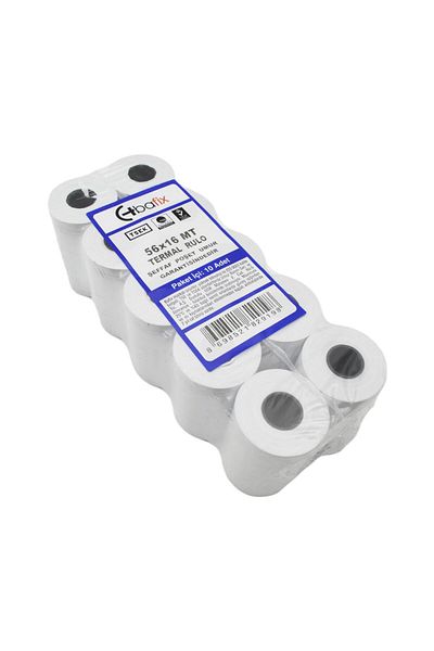 Bafix 56x16 لفة نقاط البيع الحرارية 10 عبوات