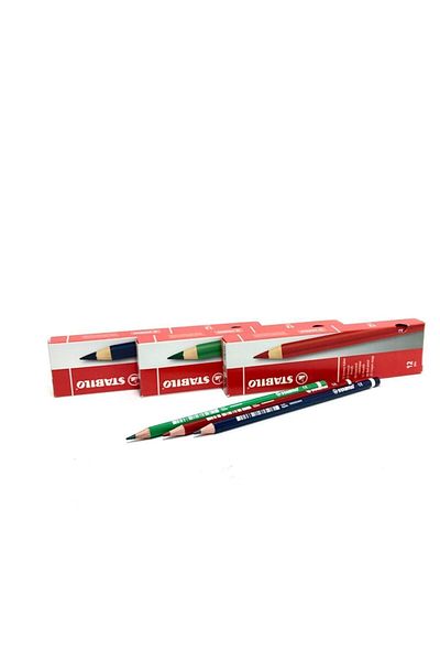 Stabilo Blue-Green-Red 2b Pencil Set - Box of 12, 36 Pieces