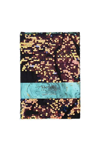 Pyrus A5 Sequin Notebook Turquoise-gold