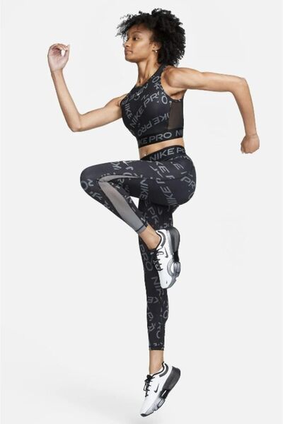 Nike Pro Dri-FIT Mid Rise 7/8 Kadın Siyah Tayt