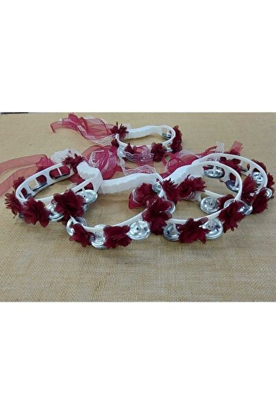 FREE Bordo Süslü Kına Tefi 10 Adet – Kına Eğlence Aksesuarı