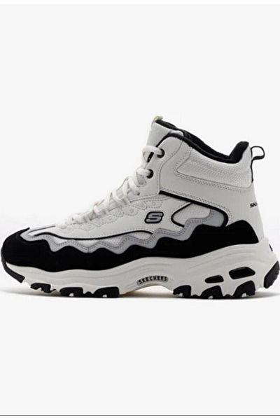 SKECHERS D'lites - New Lane Warm Tech White-grey Women's BOOTS168026 WGRY- wide mold