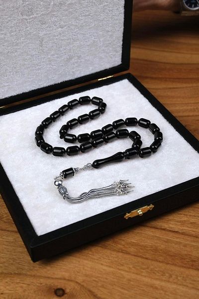 dergah tesbih Erzurum Oltu Stone - Old Method Capsule Model Rosary
