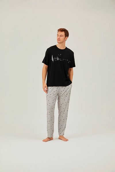 Pamuk & Pamuk Men's Short Sleeve Cotton-Modal Pajama Set