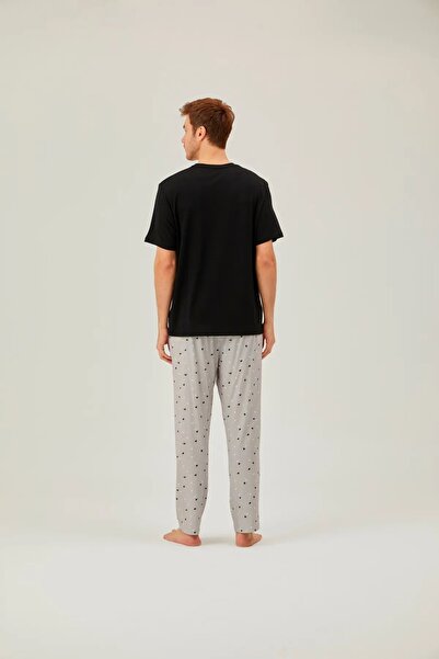 Pamuk & Pamuk Ανδρικό σετ πιτζάμες με κοντό μανίκι βαμβακερό-μοντάλ