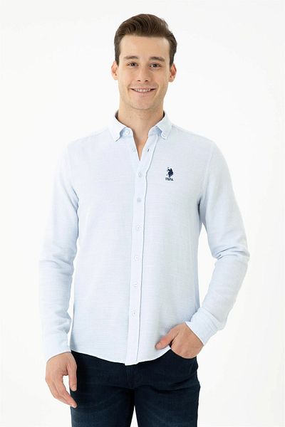 U.S. Polo Assn. Ανδρικό υφαντό αθλητικό πουκάμισο U.S. POLO - G081GL004.000.1572134 Roosmen