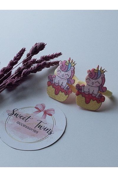 Sweet twins accessories Cataramă de cauciuc cu unicorn argintiu