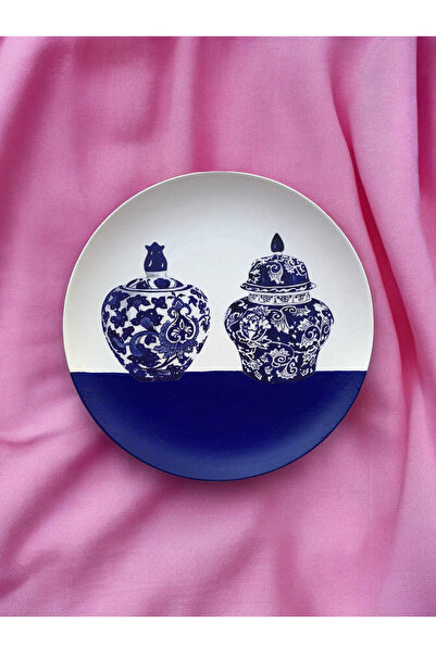 unique florya Μπλε Μπλανκ Πλακάκι Τοίχου με Σχέδιο Βάζου, Διακοσμητικό Στολίδ...