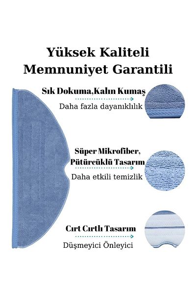 Popüler Ultra Roborock S8-S8 Pro Mop Fiber Cloth Mop - 2 Pieces High Quality