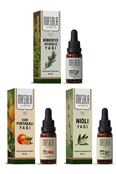 Masala 10ml.X 3 Pieces of Blood Orange Oil - Rosemary (with bird) - Niaouli