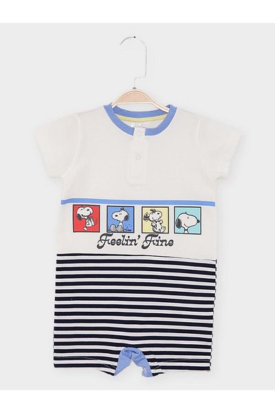 SNOOPY Ecru Short Jumpsuit