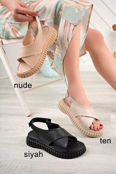 Öztürk Sandale confortabile pentru damă - Talpă groasă, casual, OZ-A400