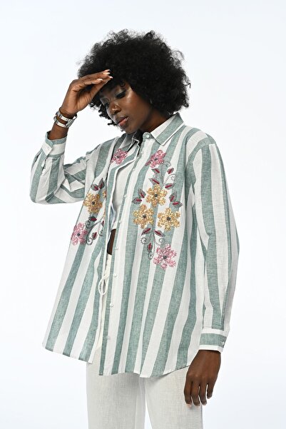 Orfeo Negro ΓΥΝΑΙΚΕΙΟ ΠΟΥΚΑΜΙΣΟ ΜΕ ΣΧΕΔΙΟ ΛΟΥΛΟΥΔΙ ΜΕΓΕΘΟΣ ΚΕΝΤΗΤΟ ΠΟΥΚΑΜΙΣΟ