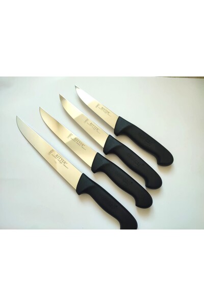 Solingen 4 ADET Solingen Kasap bıçağı  (21cm+18cm+15cm+13cm )  SİYAH