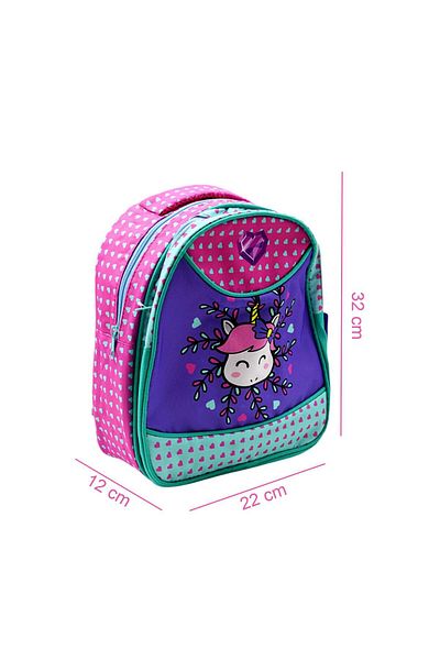 Sentor Girl Printed 2 Compartment Cute Kindergarten Backpack