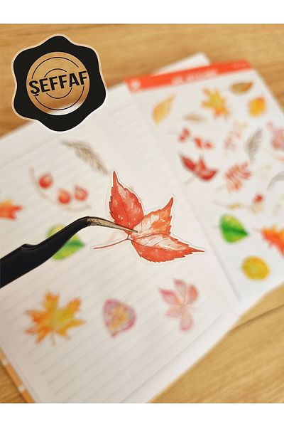 AR Sticker - Set de autocolante transparente pentru laptop, notebook, tabletă, cu tematică florală și frunze