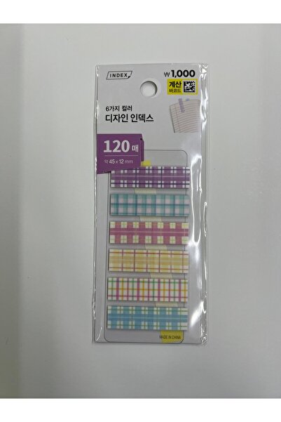 index Ekose Desenli 6 çeşit Ayraç Post-it **