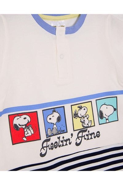 SNOOPY Ecru Short Jumpsuit