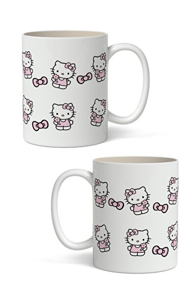 Anime Marketi Sevimli Hello Kitty Tasarımlı Kupa Bardak Model 2