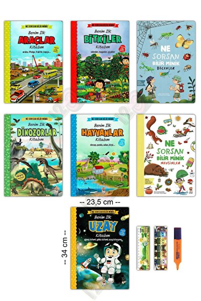 Sincap Kitap Ne Sorsam Bilir Minik Set (Okul Öncesi) - Araçlar Bitkiler Böcek...
