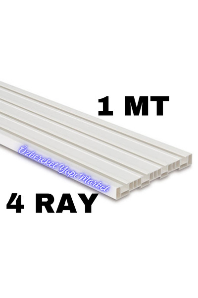 özbereketyapimarket 4 șine pentru perdele, 4 bucăți, 1 metru, 4 șine pentru c...