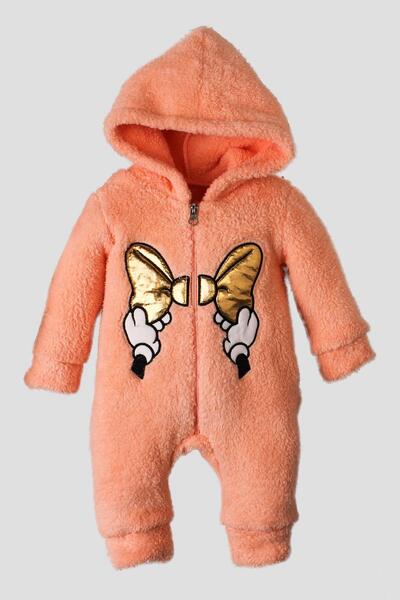 Kidex’s Baby بذلة شتوية جميلة من القطن القطيفة للأطفال Welsoft بغطاء للرأس