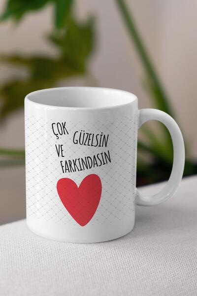 Anime Marketi كوب بتصميم You Are Beautiful Mindful - كوب هدية لعيد الأم