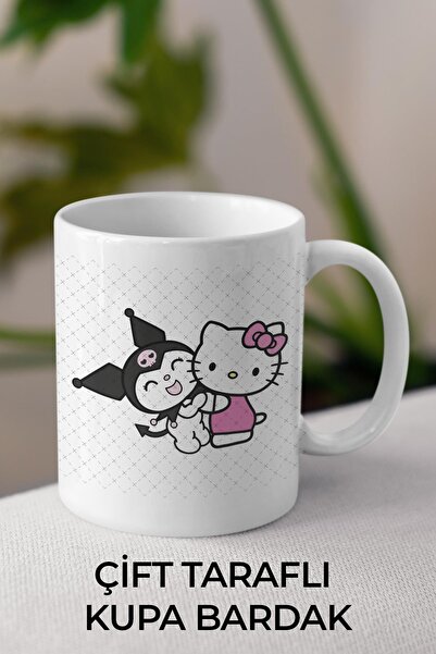 Anime Marketi Kuromi Hello Kitty Tasarımlı Kupa Bardak