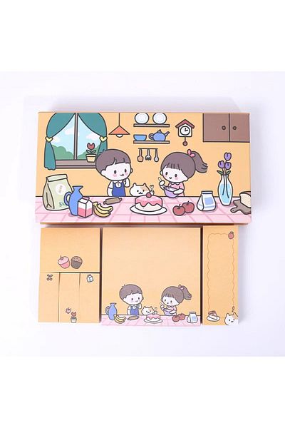 Hobidehobi Adhesive Note Papers Sweet House Cartoon 480 Sheets