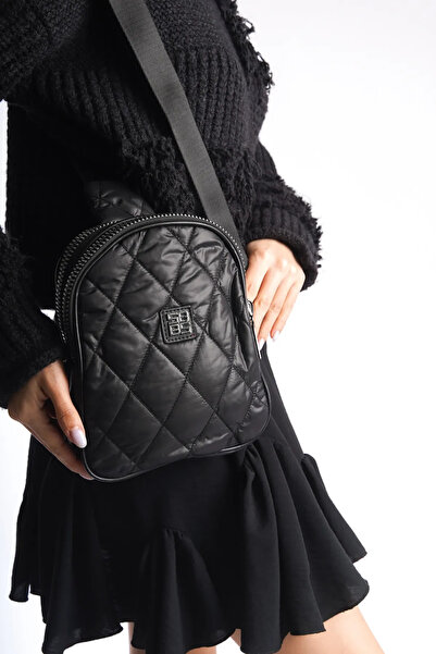 Redoxy Geantă de umăr pentru femei cu model diamant și țesătură parașută - co...