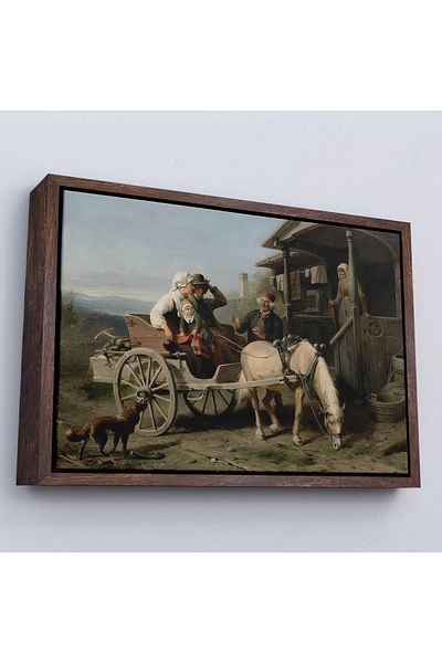 Harita Sepeti Primul vizitator al lui Nordenberg Bengt într-un cadru - Pictură de la școala suedeză
