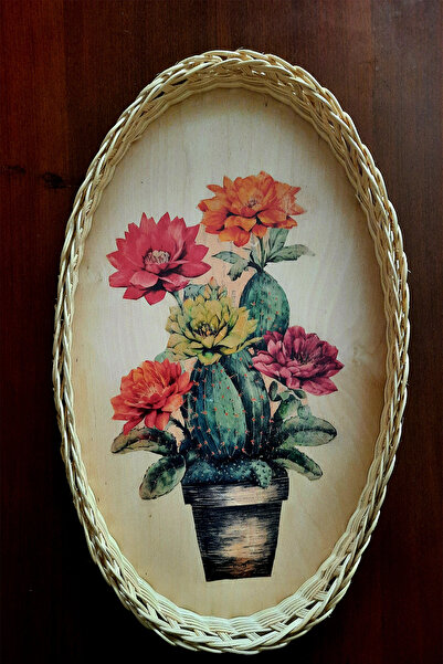 Miss Moray Bambu Oval Dekoratif Servis Tepsisi