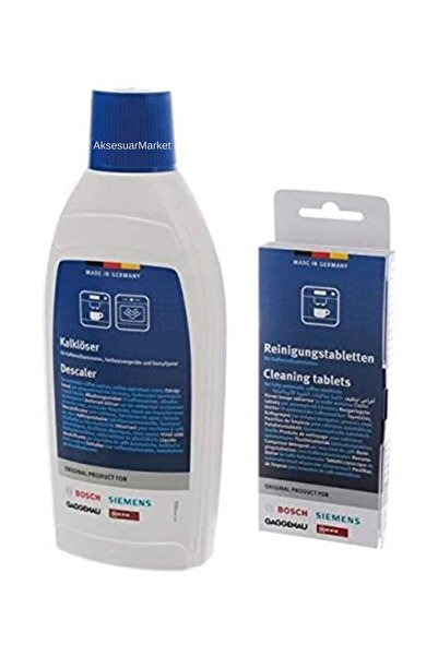 Siemens Kahve Makinesi Temizleme Solüsyonu + Temizlik Tableti Seti