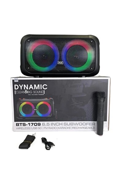 JUNGLEE LED IŞIKLI BLUETOOTH HOPARLÖR KABLOSUZ MİKROFONLU ŞARJLI TAŞINABİLİR SPEAKER