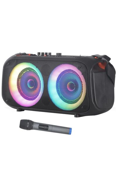 Tastech LED IŞIKLI BLUETOOTH HOPARLÖR KABLOSUZ MİKROFONLU ŞARJLI TAŞINABİLİR ...