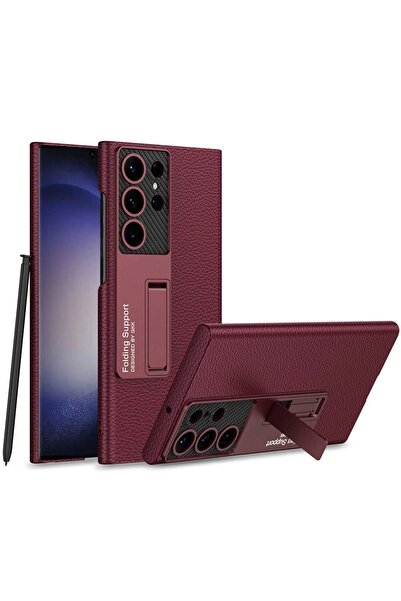 SBY TEKNOLOJİ غطاء حماية متوافق مع هاتف Samsung S24 Ultra مع حامل