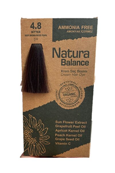 NATURABALANCE Natura Balance Krem Saç Boyası - Organik Sertifikalı Bitter 4.8