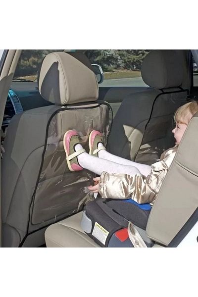 Özlem Toys Rubberized Transparent Auto Car Seat Back Protective Cover (2 Pieces)