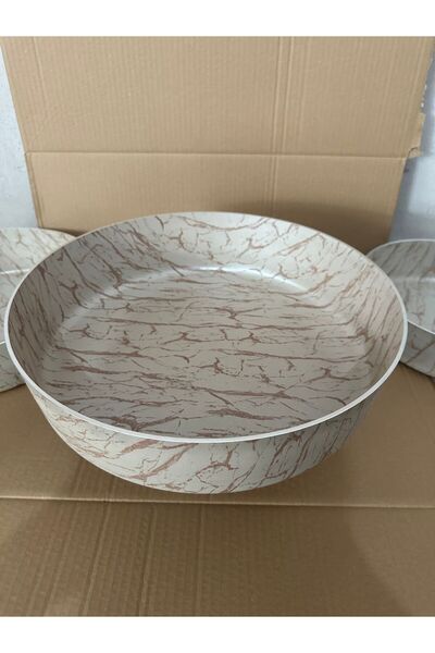 LeesHome 32 Cm Light Brown Deep Granite Oven Tray