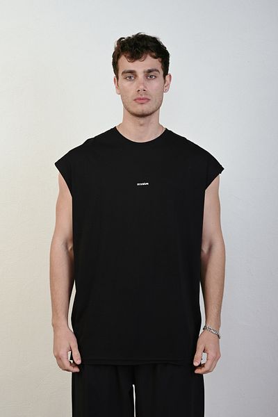 İLKCET MODA Oversize Αμάνικο εμπριμέ μπλουζάκι