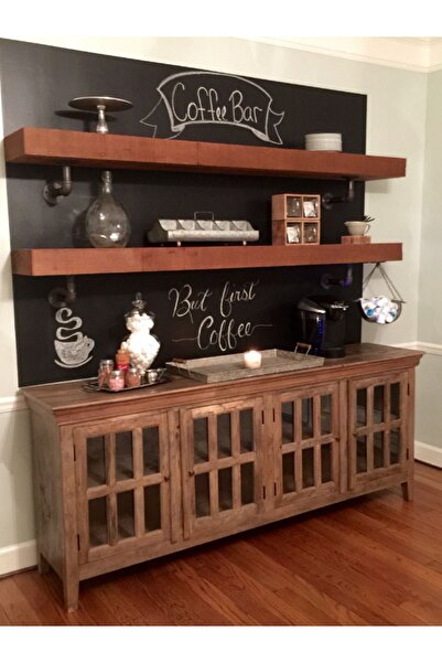 Yggdrasil Home Decor Dekoratif Ahşap 2'li Raf 40x20x4