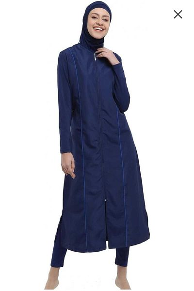 mikam Lycra Bottom - Half Parachute Sleeves and Long Hijab Clothing Swimsuit/Hafensa