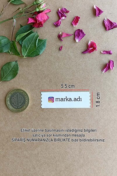 Vice Kişiye özel etiket -144 adet bant etiketi - Marka Etiketi (1,8 x 5.5 cm)
