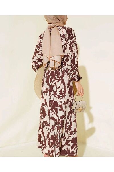 YILMAZBARMAZ γυναικείο φόρεμα με λουλούδια - με ζώνη