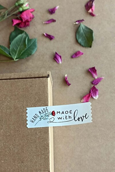 Vice Hand Made with Love Sticker / 144Pcs Tape Stickers (1.8 X 5.5cm)