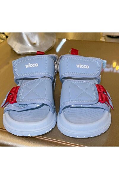 Vicco mavi kaymaz taban cırtlı sandalet