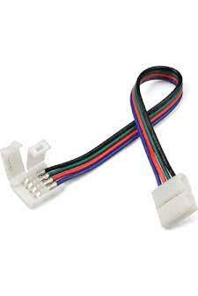 LEDONLİNE 2 Adet 25cm 5050 4 Pin Rgb Led Ekleme Aparatı Kablo 10mm Rgb Şerit ...
